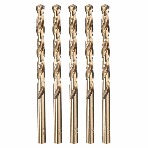 5pcs Drill Bit 1/4" Diameter 6.35mm M35 5% Cobalt HSS for Metal - size: 1/4" (6.35mm)