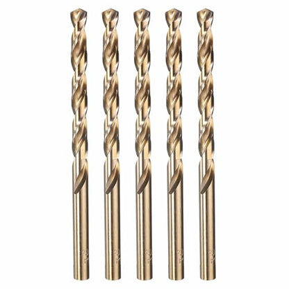 5pcs Drill Bit 1/4" Diameter 6.35mm M35 5% Cobalt HSS for Metal - size: 1/4" (6.35mm)