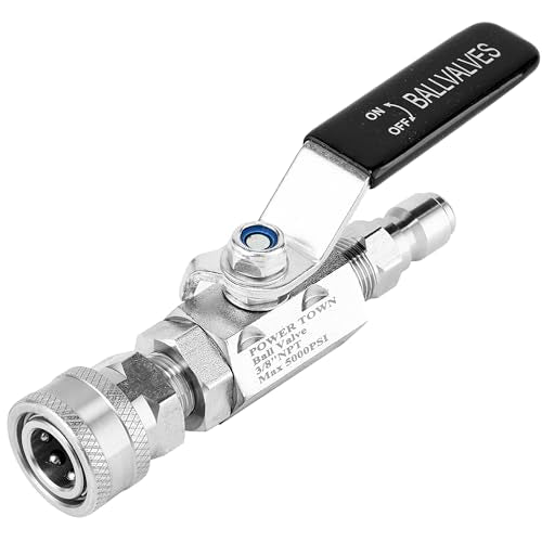 POWER TOWN Ball Valve Pressure Washer, 3/8 Inch Quick Connect 5000 PSI