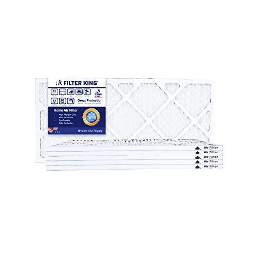 Filter King 8x19.5x1 Air Filter MERV 8, AC Furnace Filters (6-Pack) - size: 8x19.5x1