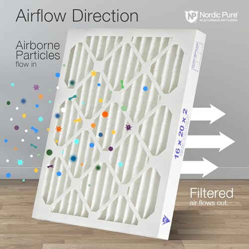 Nordic Pure 20x20x2 (19 1/2 x 19 1/2 x 1 3/4) Pleated MERV 13 Air Filters 3 Pack - style: MERV 13