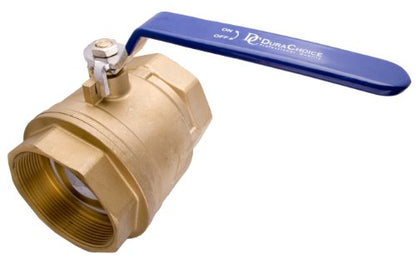 4" Brass Ball Valve Full Port 600 WOG Blue Handle for Water Oil Gas - size: [4"]