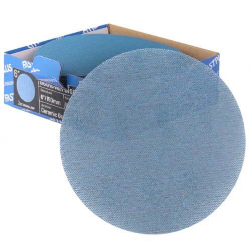40 PCS Mesh Disc 6 Inch Sanding Discs 120 Grit Ceramic Abrasive Sandpaper - style: 6 inch 120 Grit