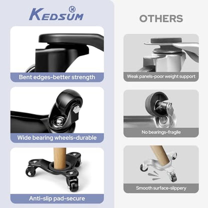 KEDSUM 1000LBS Furniture Dolly, 8 in Heavy Duty Moving Dolly with 3 Wheels - size: 8 inch