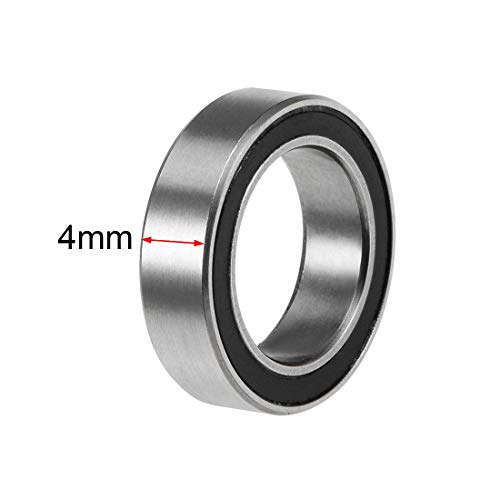 uxcell 6700-2RS Deep Groove Ball Bearings Z2 10mm x 15mm x 4mm Double Sealed Chrome Steel 10pcs - size: 10mm x 15mm x 4mm