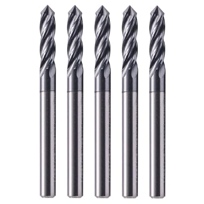 4 Flute 90° Solid Carbide Drill Mill Set(5Pcs, 1/8"), AlTiN Coated - size: 5Pcs 1/8"