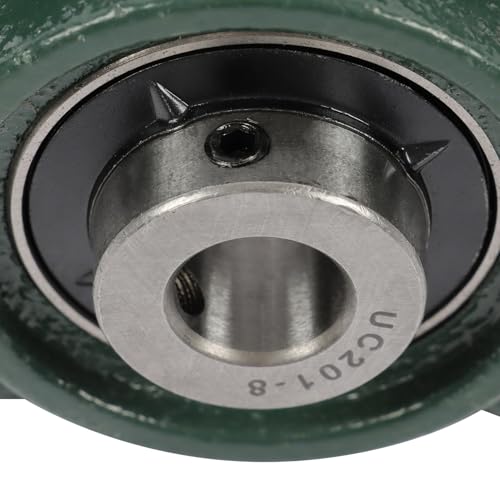 findmall 4 Pcs UCF201-8 1/2 inch Bore Pillow Block Bearing, 4-Bolt Flange Mount Solid Cast Iron Base, Self-Aligning