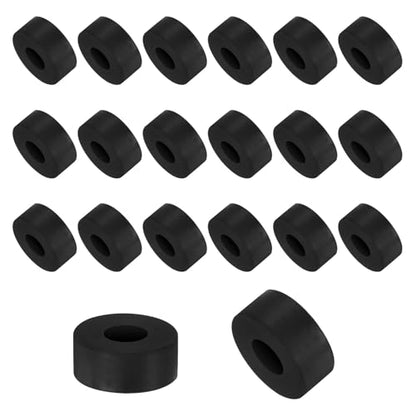 M METERXITY 20-Pack Rubber Spacer 0.39" ID 0.98" OD 0.39" Thick Neoprene Anti Vibration Pads Round Isolation Washers Bushings for Cars/Boats/Home/Machinery, Shock Noise Reduction Pads [Black] - size: 0.39" x 0.98" x 0.39"