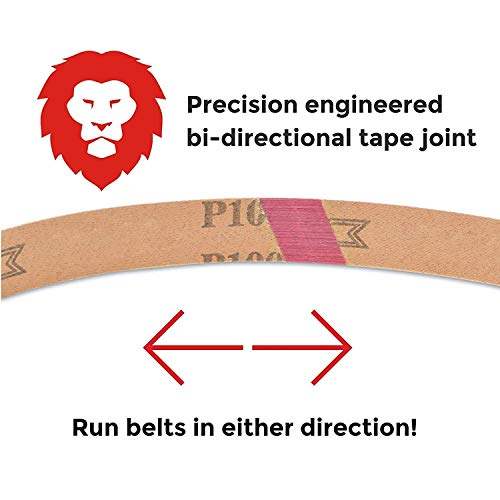 Red Label Abrasives 6 X 48 Inch 220 Grit Aluminum Oxide Premium Quality Multipurpose Sanding Belts, 2 Pack - size: 220 Grit
