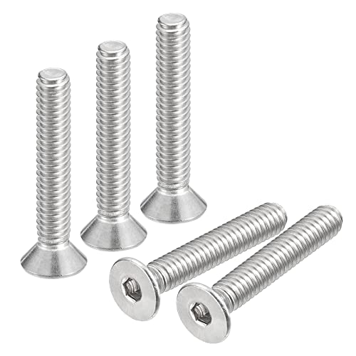 uxcell #8-32x1 Flat Countersunk Head Socket Cap Screws, 50Pcs 304 Stainless Steel Hex Socket Flat Head Screws, Full Thread, Countersunk Bolts - size: #8-32x1"
