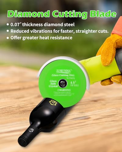 ZORUNNA 5Pcs 4.5" Glass Cutting Disc, Diamond Blade for Angle Grinder - size: 4.5"
