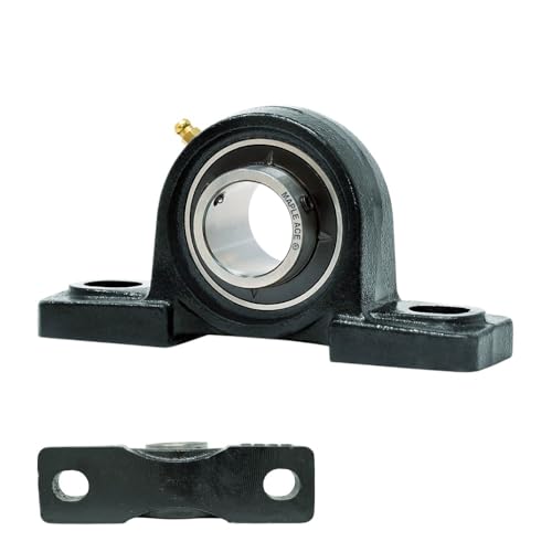 MAPLE ACE UCP207-22 Pillow Block Bearing 1-3/8" Bore, 2-Bolt, Self-Aligning, Solid Base, Heavy Duty