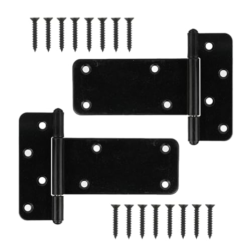 2 Pack 5” Heavy Duty Gate Hinges,260 Lbs Capacity Black Door Hinges - size: 5 inches - 2 Pack