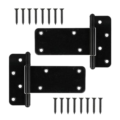 2 Pack 5” Heavy Duty Gate Hinges,260 Lbs Capacity Black Door Hinges - size: 5 inches - 2 Pack