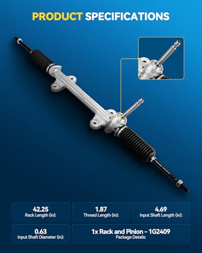 PHILTOP Steering Rack and Pinion for Elantra, Veloster, Elantra GT & Coupe - size: 1G-2409 Elantra