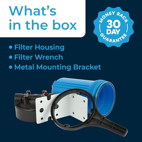 SpiroPure 10" Water Filter Housing 10x4.5/10 inch / 10 BB - 3/4" NPT - size: 10" x 4.5", 3/4" NPT