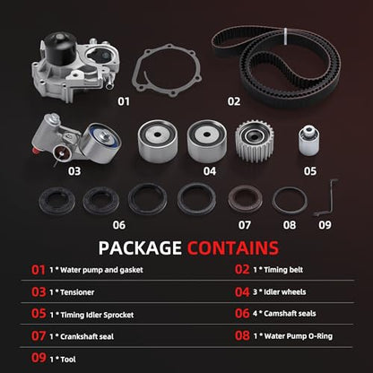 Engine Timing Belt Kit for Subaru Impreza 02-14,for Forester 04-06 - size: for Forester/ Impreza/ Baja/ 9-2X/