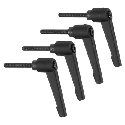 uxcell 4Pcs M5 x 32mm Adjustable Knobs Handle Male Thread Push Button Ratchet Quick Release Locking Rotating Bolt for Lathe Machinery, Black - size: M5 x 32mm