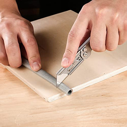 WORKPRO 3-Pack Folding Utility Knife - color: Silver-stainless Steel