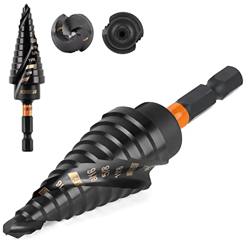 KSEIBI 12 Steps 3/16-7/8 inch SAE Standard Step Drill Bit 575078 - style: 12 steps (3/16”-7/8”)
