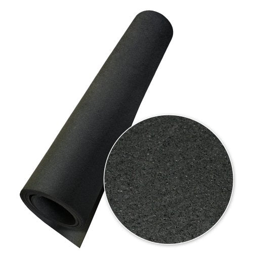 Rubber-Cal Elephant Bark Flooring 3/8-inch T x 4-feet - color: Black, size: 66"L x 48"W x 0.4"Th
