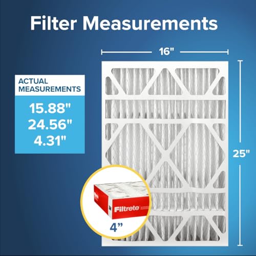 Filtrete 16x25x4 Air Filter, MERV 11, MPR 1000, 2 HVAC Filters