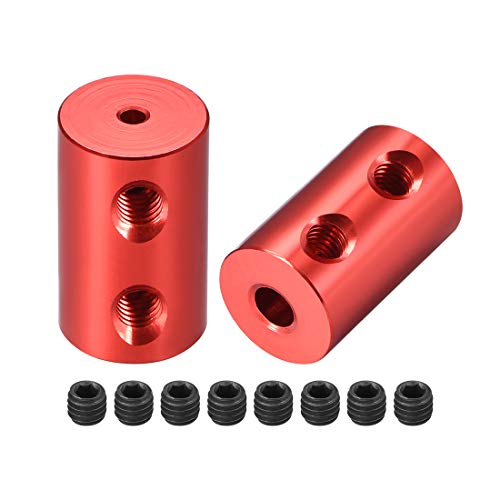 uxcell 2mm to 4mm Bore Rigid Coupling Set Screw L20XD12 Aluminum Alloy 2pcs - size: 2mm to 4mm