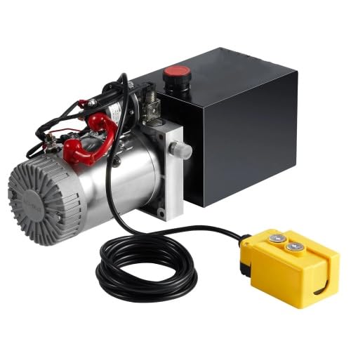 4 Quart Hydraulic Power Unit DC 12V Single-Action for Dump Trailer Power Lift 2.1HP 3200 PSI 2600r/min GELUOXI