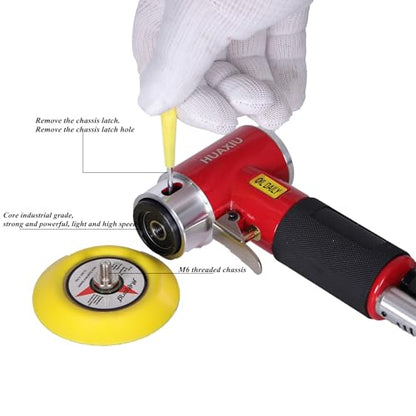 Mini Orbital Sander, High Speed Air Polisher for Auto Body Work & Detailing