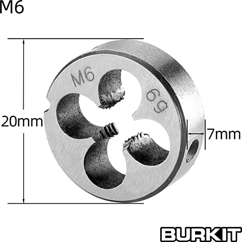 Burkit M6 X 1 Tap and Die Set Right Hand - size: M6x1
