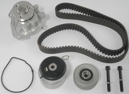 Engine Timing Belt Kit with Water Pump Compatible with 2009-2018 Chevy Cruze Sonic Aveo Aveo5, 2009-2010 Pontiac G3, 2007-2008 Saturn Astra 1.6L 1.8L Replaces TCKWP338 24422964 25195119