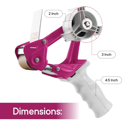 TAPEWELL Heavy Duty Metal Frame Packing Tape Dispenser Gun, 2 inch, Purple - color: Purple, size: 2 Inch