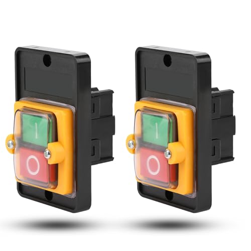 2pcs AC220V/380V Pushbutton Switch, KAO-5 ON/Off Industrial Control Button