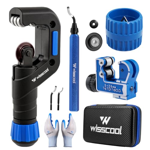 WISSCOOL Tube Cutter Set, 1/8"-2" OD Pipe Cutter Kit 5 in 1 - color: Blue, size: 5 in 1 Set