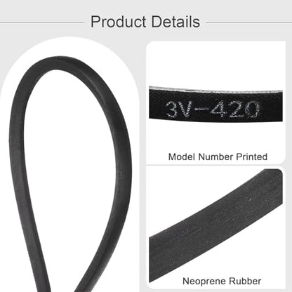 uxcell 3V420 Rubber V Belt 42" Length x 0.38" Width x 0.31" Thick, Industrial Power Transmission Belt - size: 3V420