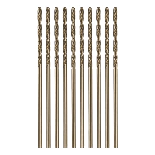 HARFINGTON 10pcs Cobalt Jobber Drill Bits 1.2mm / 0.047" M35 High Speed Steel HSS Twist Drilling Bit Tool for Stainless Steel Copper Wood Plastic and Other Hard Materials - size: 1.2mm