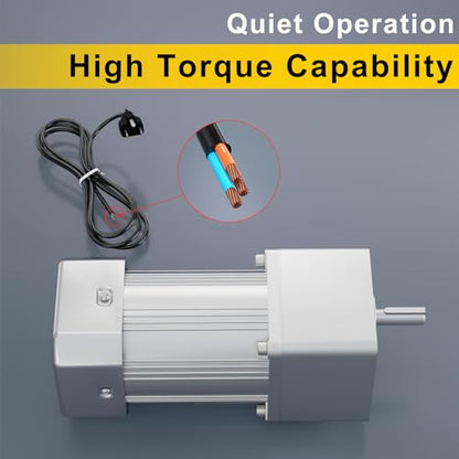 High Torque 200W Electric AC Gear Motor, 110V Reversible Gear Reducer Motor, Single-Phase Variable Speed Motor 75RPM Output Shaft Dia 18mm with AC Governor for Industry - size: 75RPM