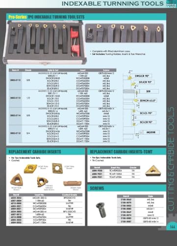 HHIP 2003-0001 1/4 Inch 5 Piece Indexable Carbide Turning Tool Set - size: 1 /4" Shank, style: 5 Piece, Set No - ST 4