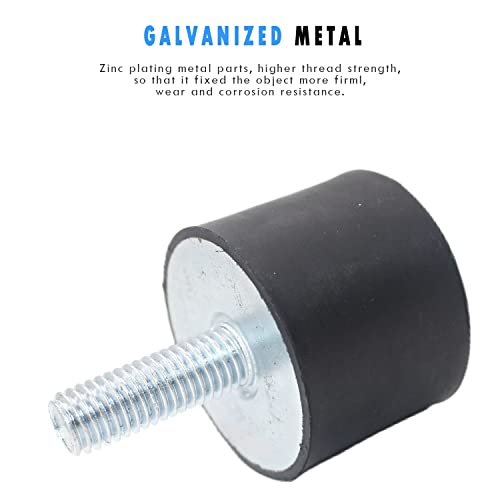 M6 Rubber Isolator Mounts Shock Absorber with LockNuts - size: VD-M6x18-20x15