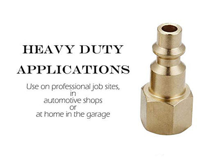 Air Hose Fittings & Coupler Female Plug, 1/4-Inch NPT - size: 1/4 inch NPT Female Plug, 2 Piece