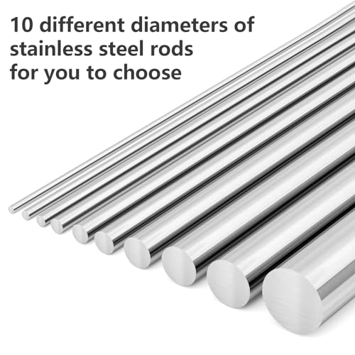 Eoiips 1" Diameter 304 Stainless Steel Round Rod Solid Rod 10" in Length, for DIY Metal Craft & Metal Working Hobbies, 1pcs - size: 1"Dia, style: 10"Length-1pcs