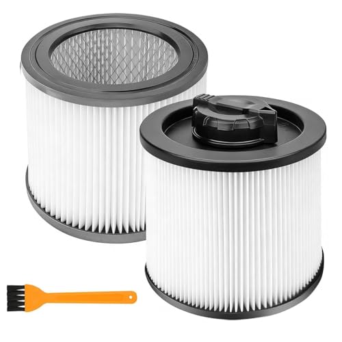 DXVC4001 Cartridge Filter Replacement Fit for DEWALT DXV04T DXV05P DXV05S DXV08S DXV06G 4-5 Gallon Wet Dry Shop Vacuums, Washable and Reusable(2 Pack) - size: DXVC4001 2 Pack