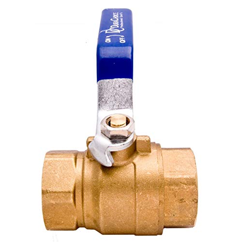 1" Brass Ball Valve Full Port 600 WOG Blue Handle for Water Oil Gas - size: [1"]