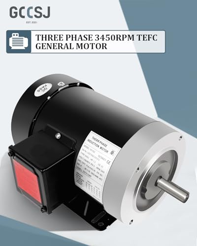 1.5HP General Electric Motor 3450RPM Three Phase 56C TEFC 230/460V - size: 1.5HP, style: 3450 RPM