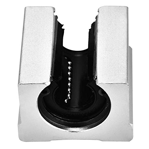 SBR16UU Linear Bearing Pillow Block, 16mm Open Linear Motion Bearing Block Slide, Aluminum Alloy, 4 Pieces, for CNC Part