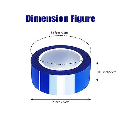 MEBMIK 4 Rolls 20mm x16m(52FT) Blue Heat Tape High Temperature Heat Resistant Tape Heat Transfer Tape for Heat Sublimation Press Vinyl,No Residue