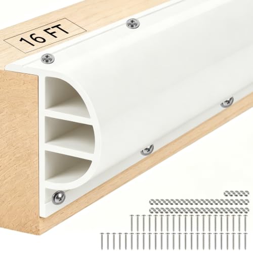 Dock Bumpers 4FT/12FT/16FT/24FT, Boat Dock Bumpers for Edging with Stainless Steel Screws and Washers, Dock Fenders Boat Dock Guards P-Profile Heavy Wall for Edge Protection 1/3/4/6 Pack Multi Color - color: White, size: 16FT