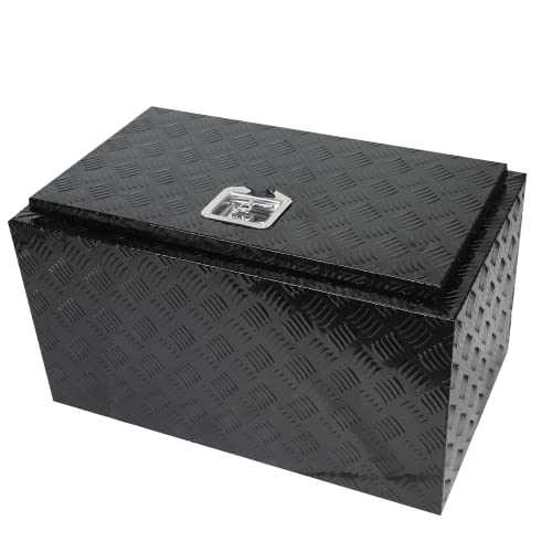 30"Underbody Truck Box,Heavy Duty Aluminum Tool Truck Bottom Box - color: black, size: 30" x 17" x 18"