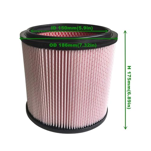 1 pack YIEEC Replacement VCFF 3701 Cartridge vacuum FINE DUST FILTER Compatible with HART Most Shop-Vac Wet/Dry Vacs 5 to 16 Gallon（pink）