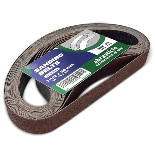 21 Pcs 1-1/2 x 30 Inch Assorted Aluminum Oxide Sanding Belt - 40/60/80/120/150/240/400 Grit - size: 1-1/2x30(21pcs)